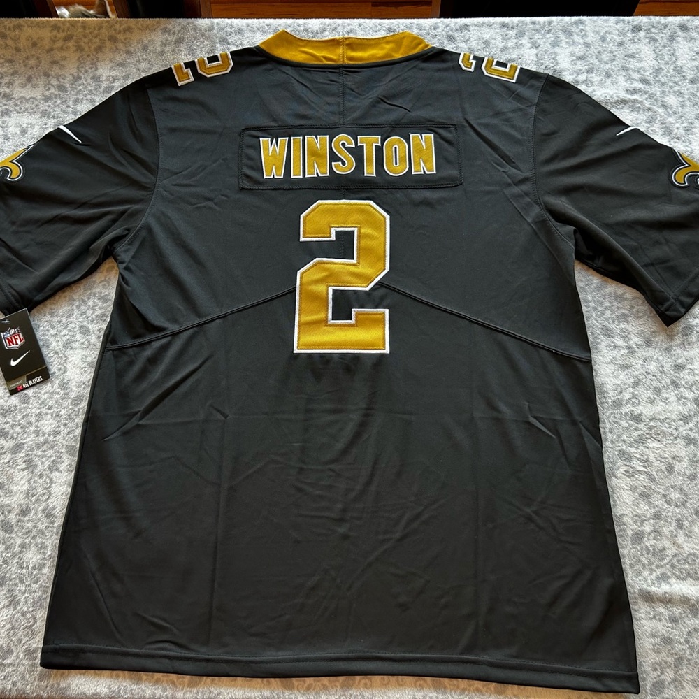 Jameis Winston #2 On Field Saints Jersey NWT Size Men’s Large
